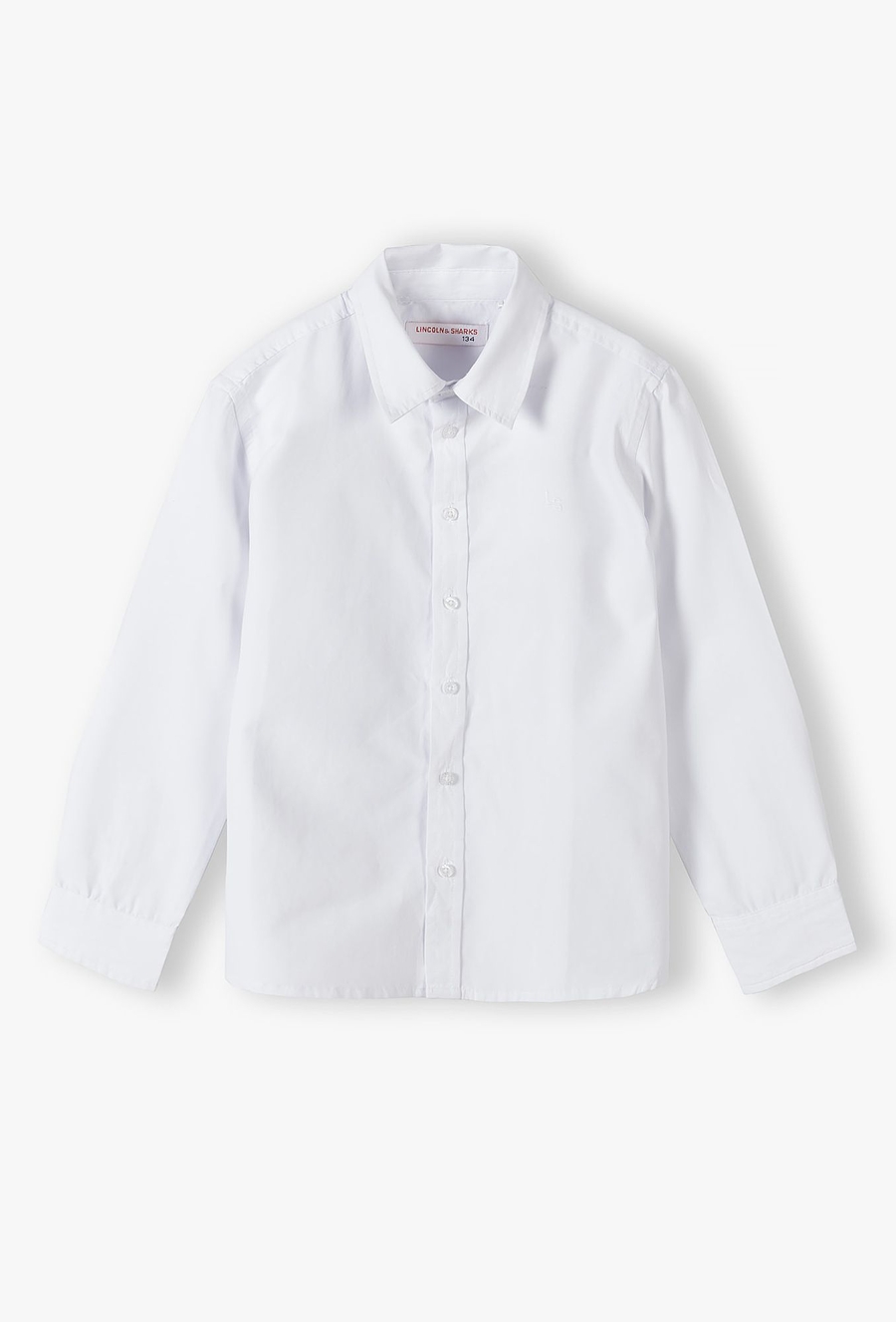 Biała elegancka koszula chłopięca z długim rękawem