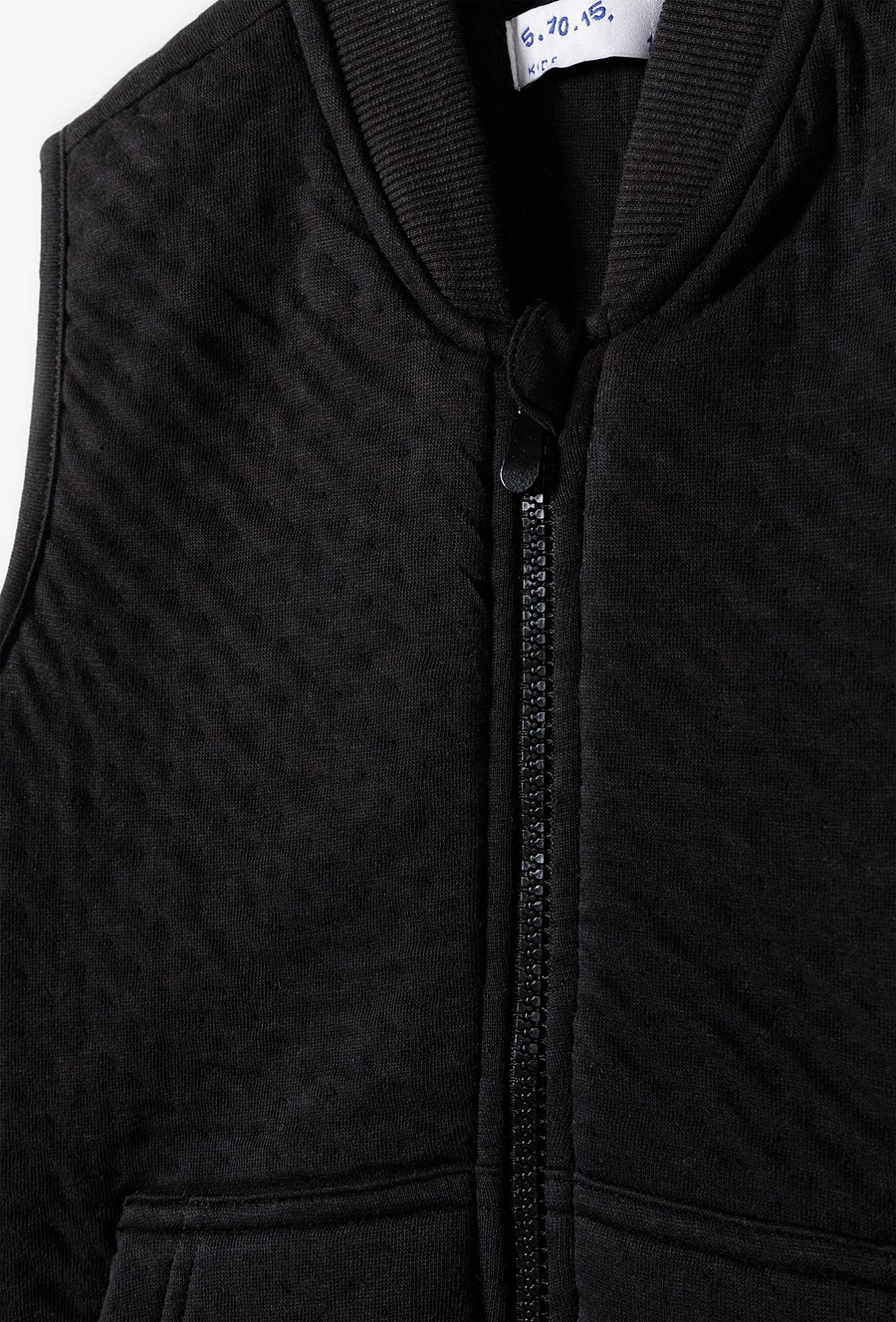 Czarny dzianinowy bezrękawnik dla chłopca - 510.15.