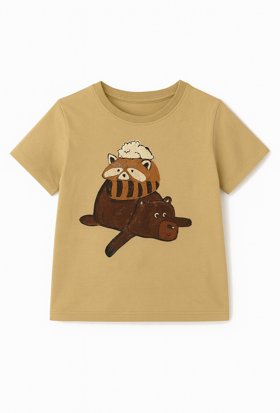 Koszulka niemowlęca z nadrukiem misia i liska
