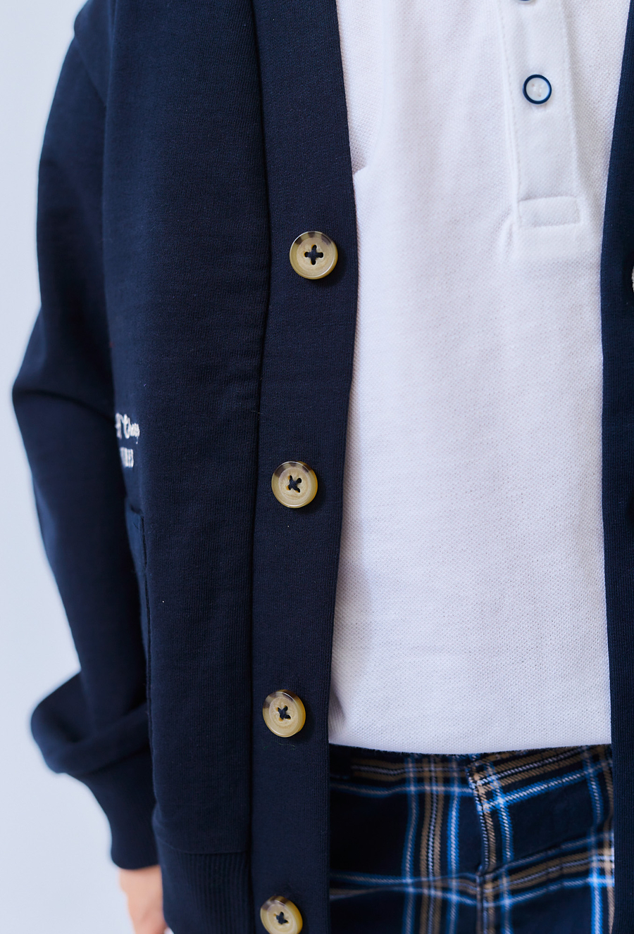 Bluza chłopięca rozpinana na stójce – styl college