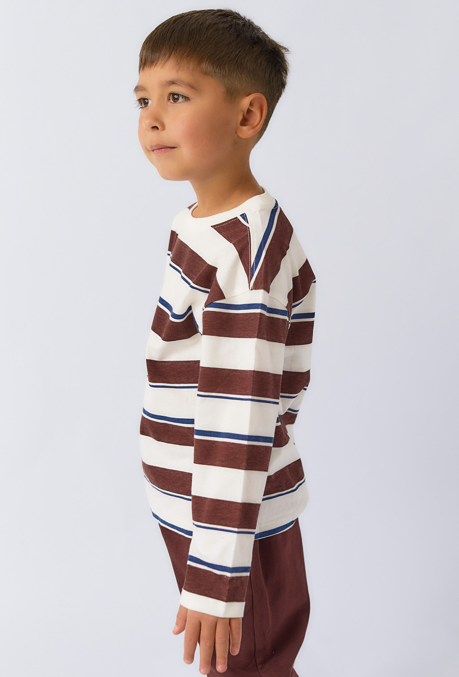 Bluzka chłopięca w paski z długim rękawem