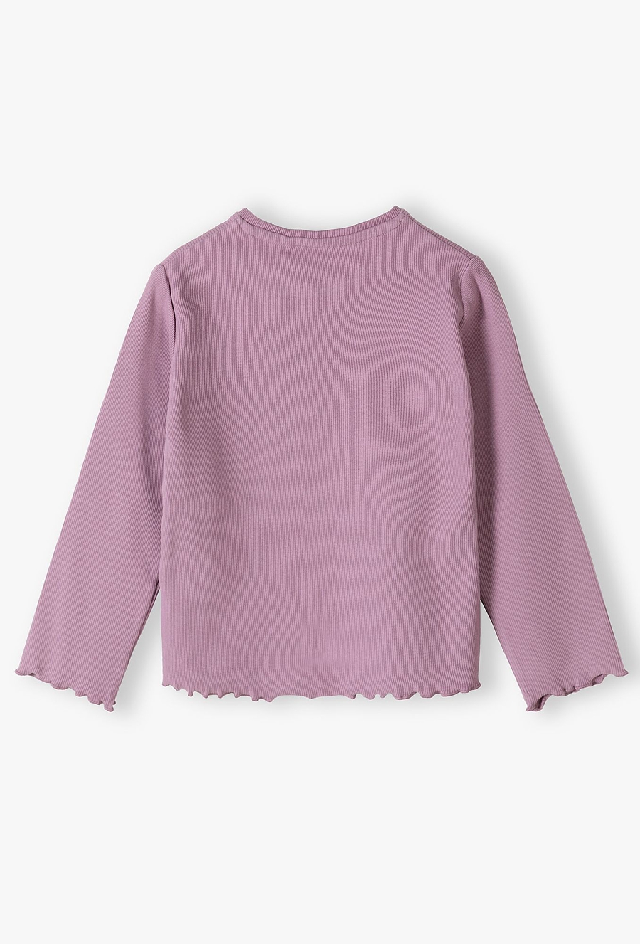 Fioletowa bluzka dziewczęca z prążkowanej dzianiny - 510.15.