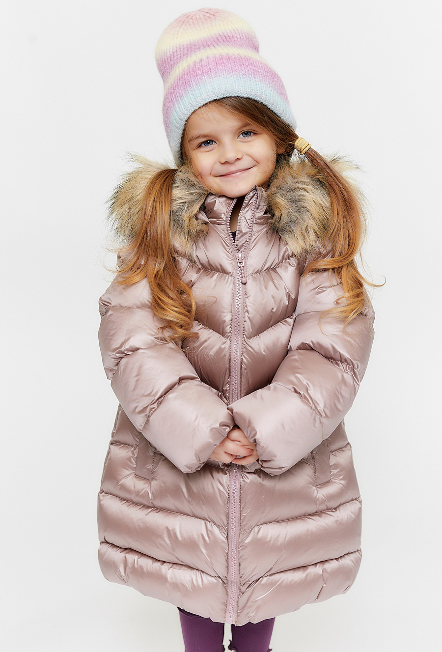 Płaszcz zimowy pikowany dla dziewczynki - 510.15