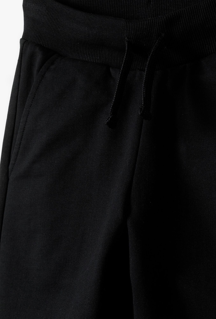 Czarne spodnie dresowe dla dziewczynki - basic - Lincoln&Sharks