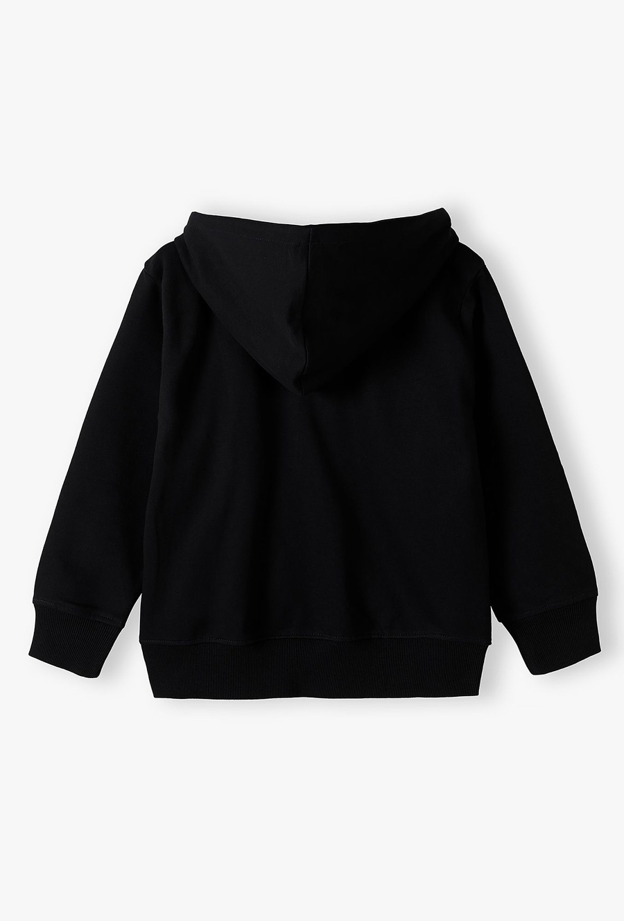 Czarna bluza dresowa z kapturem - basic - 510.15.