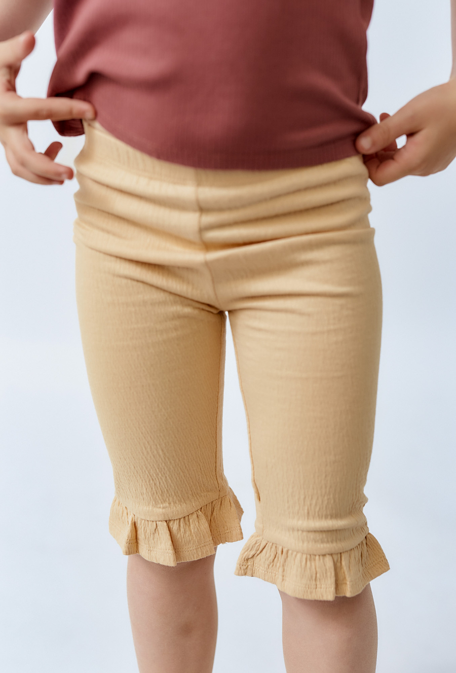 Legginsy rybaczki z falbanką