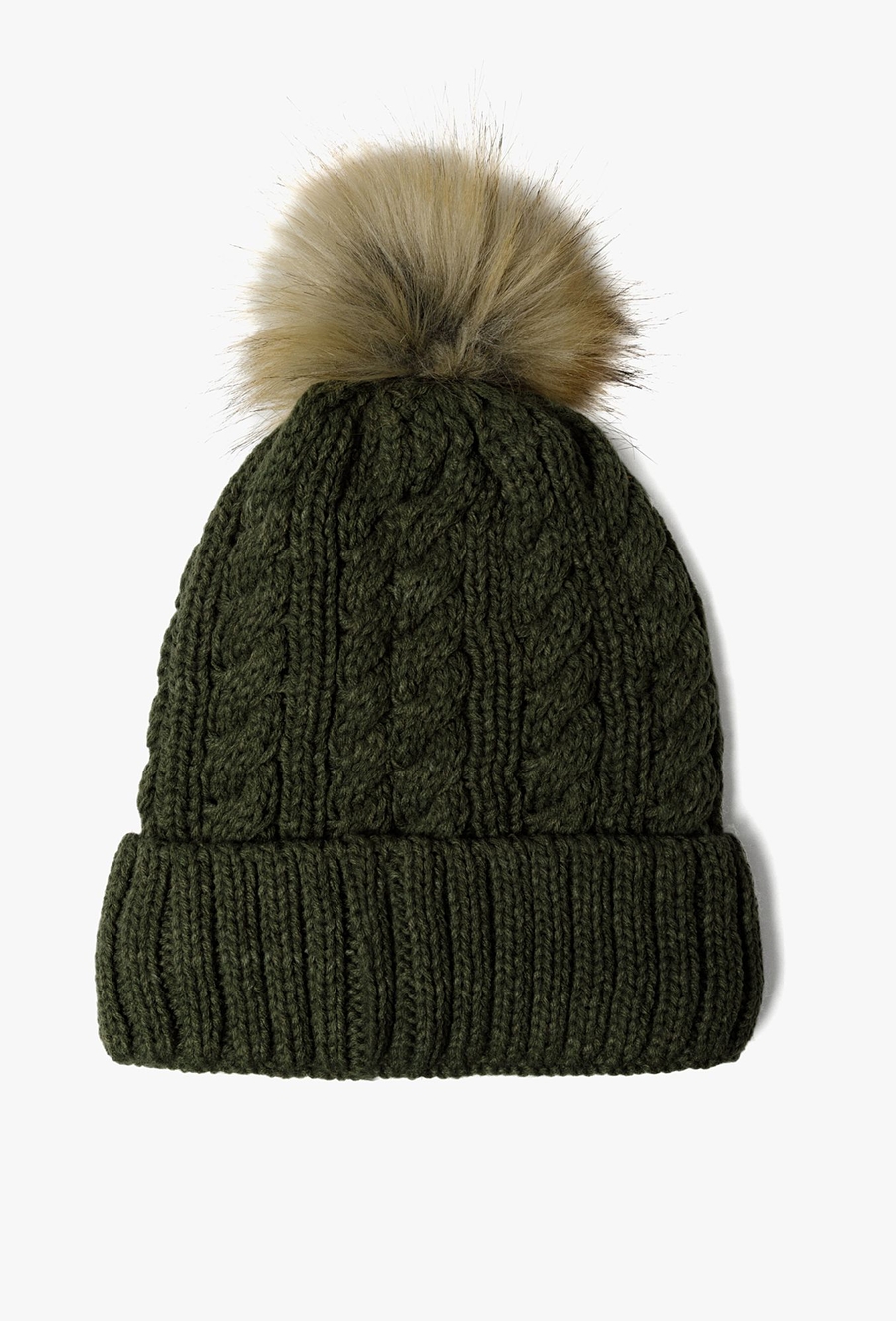 Czapka zimowa z polarową podszewką - zielona - 510.15.
