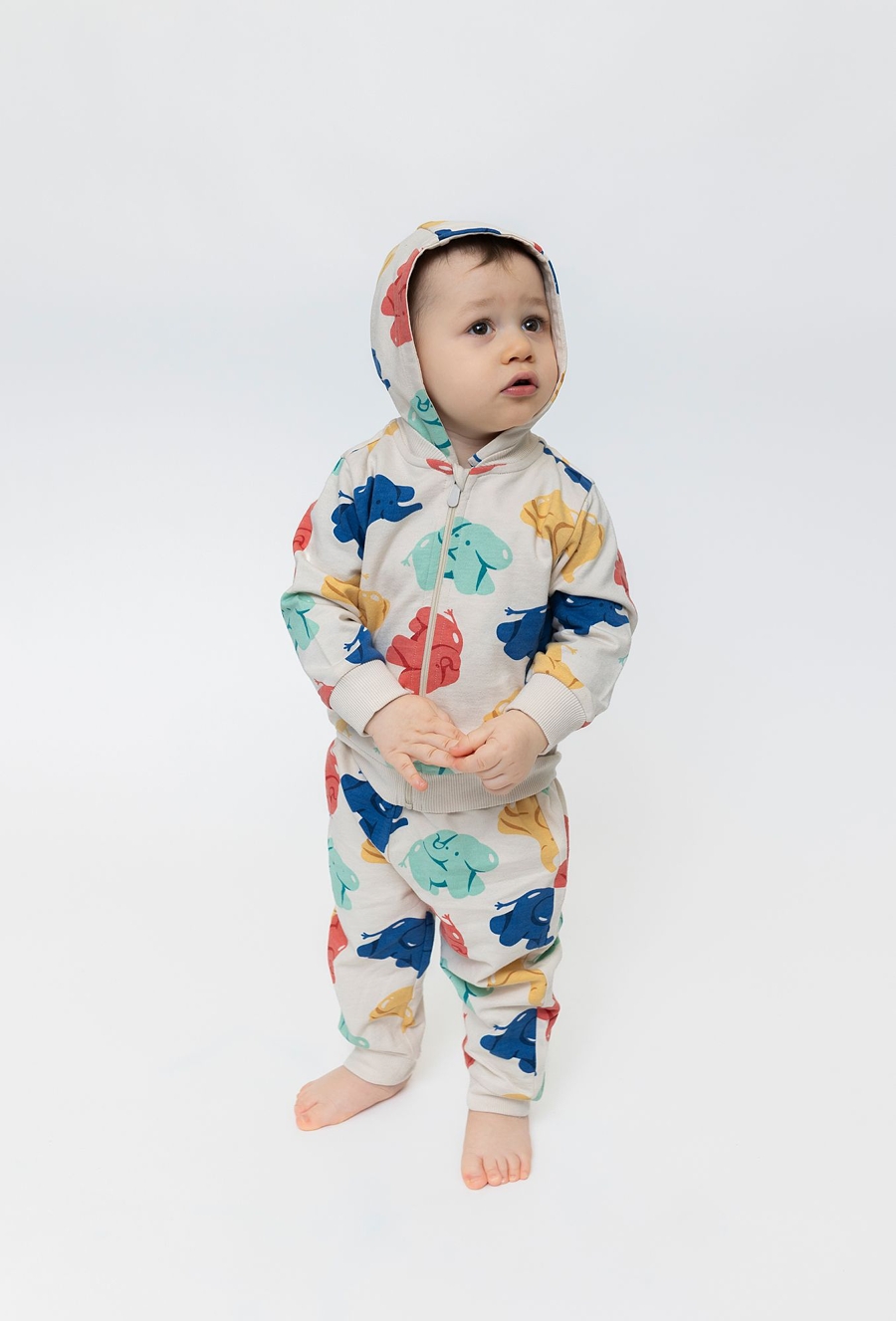 Bluza dresowa niemowlęca w słoniki - 510.15.