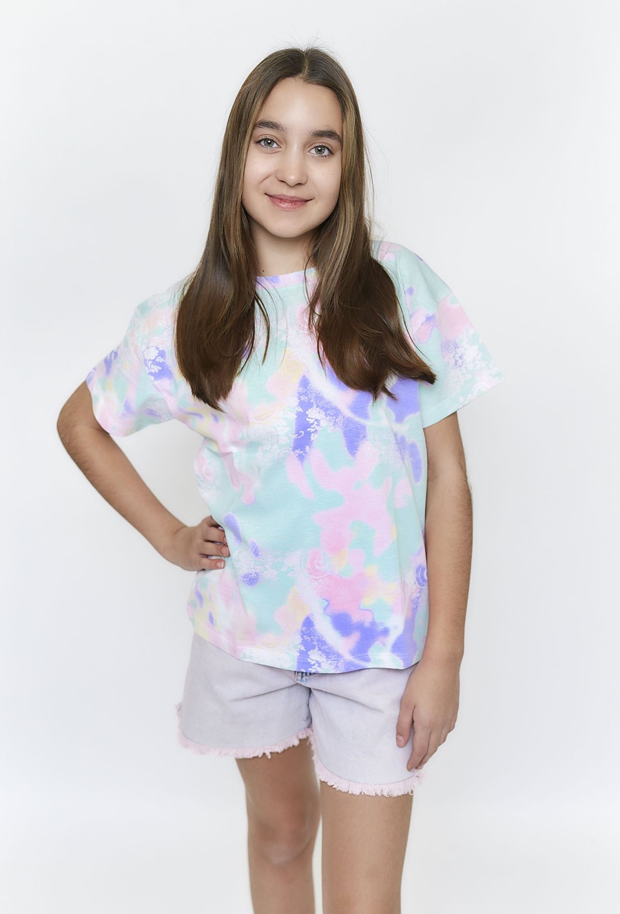 Kolorowy T-shirt dla dziewczynki