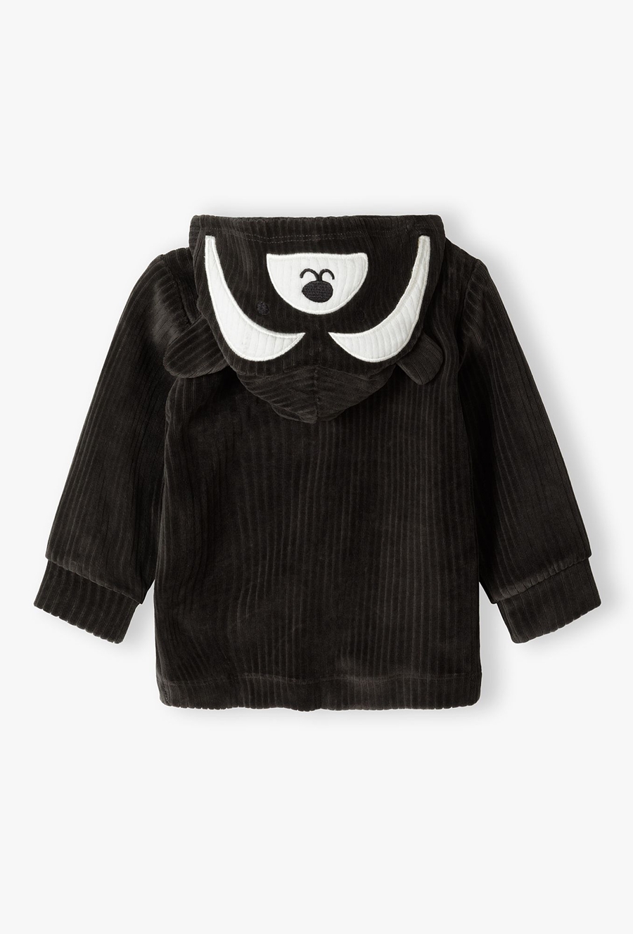 Szara welurowa bluza niemowlęca w prążki - 510.15.