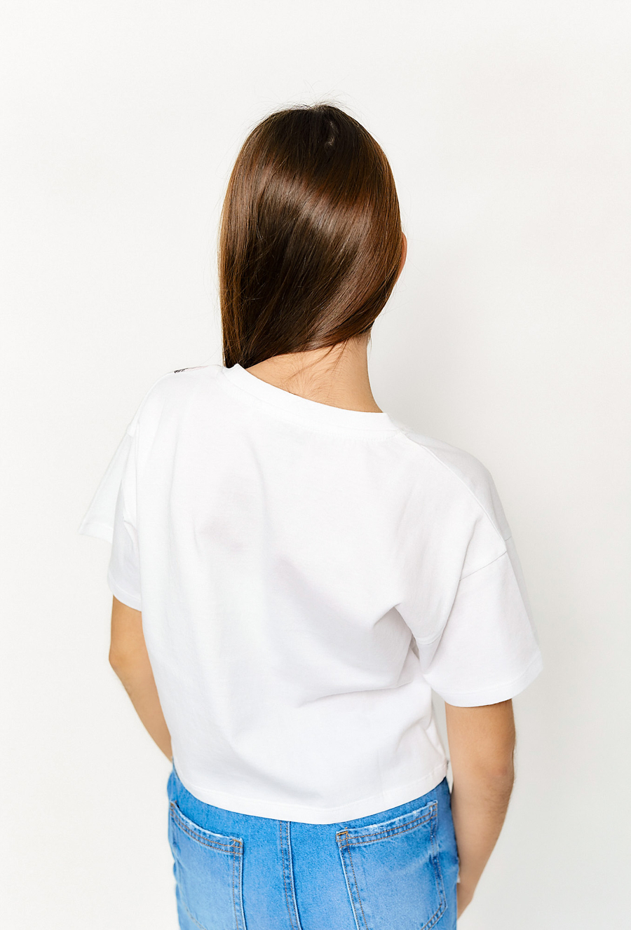 Crop top z graficznym nadrukiem