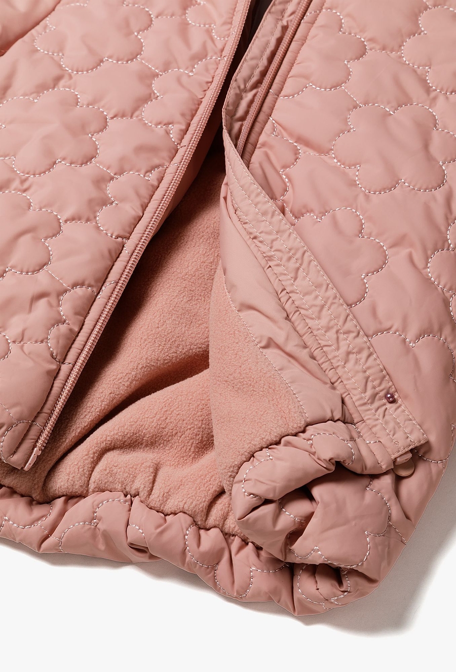 Kurtka przejściowa niemowlęca różowa w kwiatki - 510.15.