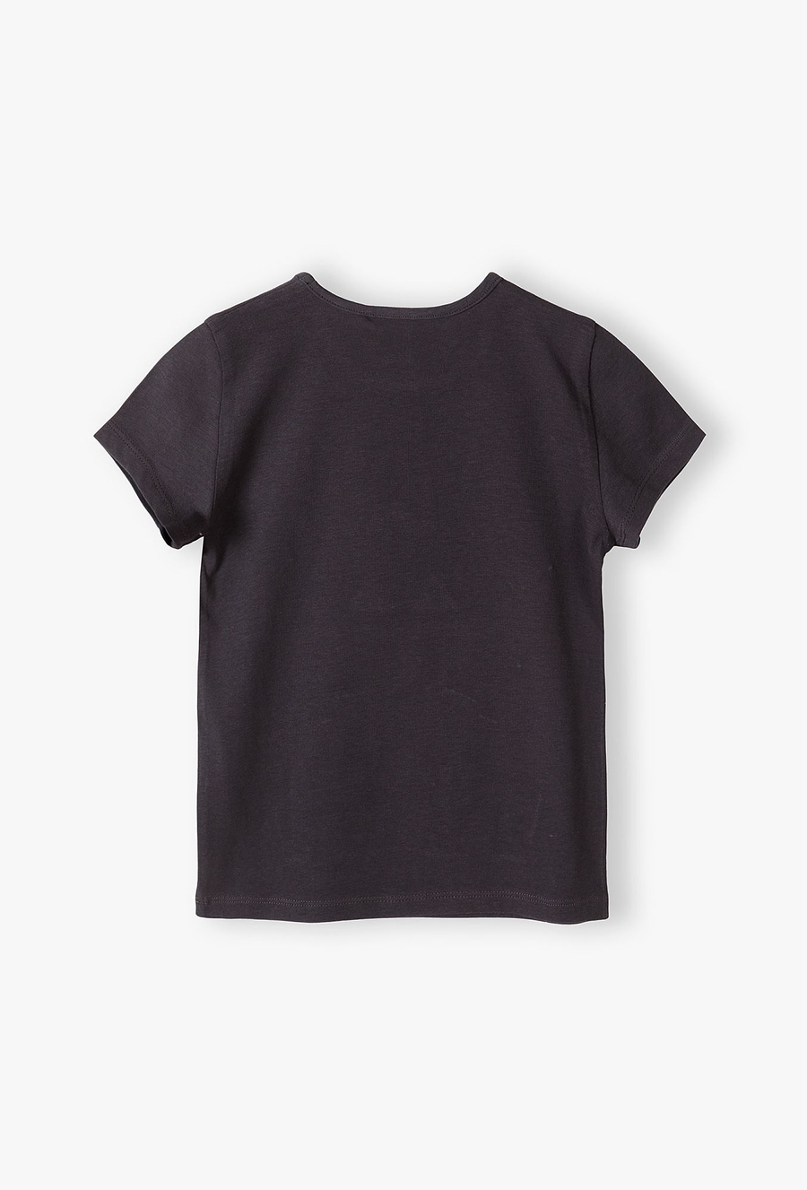 T-shirt dla dziewczynki z nadrukiem i cekinami