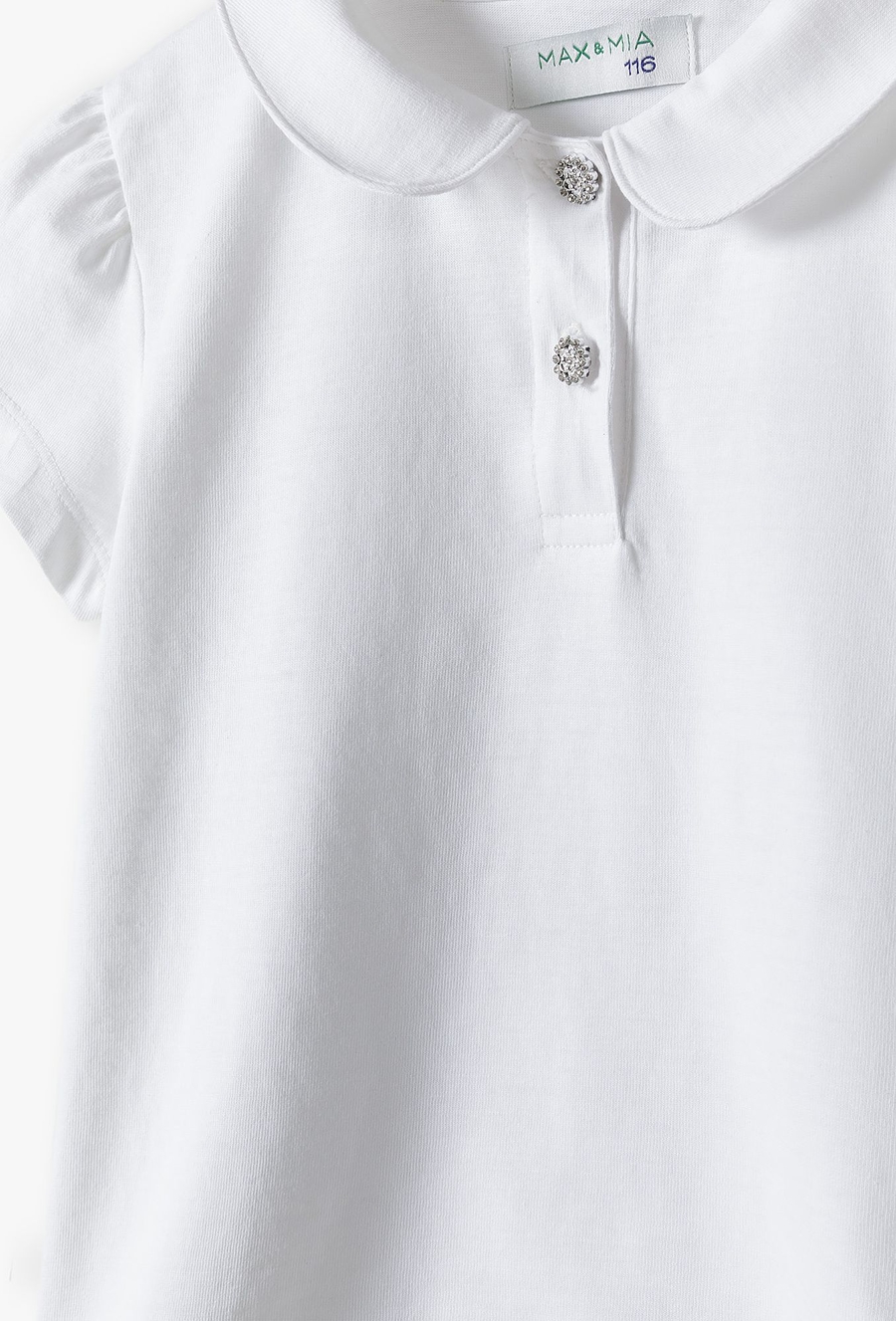 Komplet dla dziewczynki - biały t-shirt i granatowa spódnica