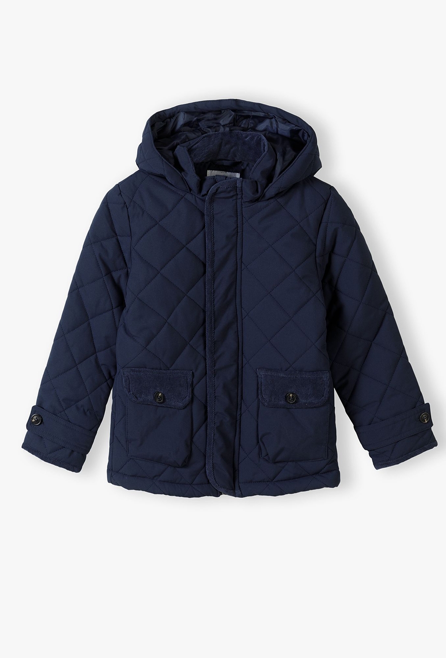 Granatowa pikowana kurtka przejściowa dla chłopca - 510.15.