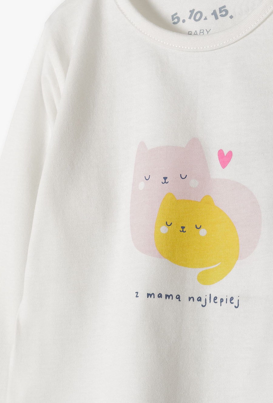 Bawełniana bluzka niemowlęca z długim rękawem