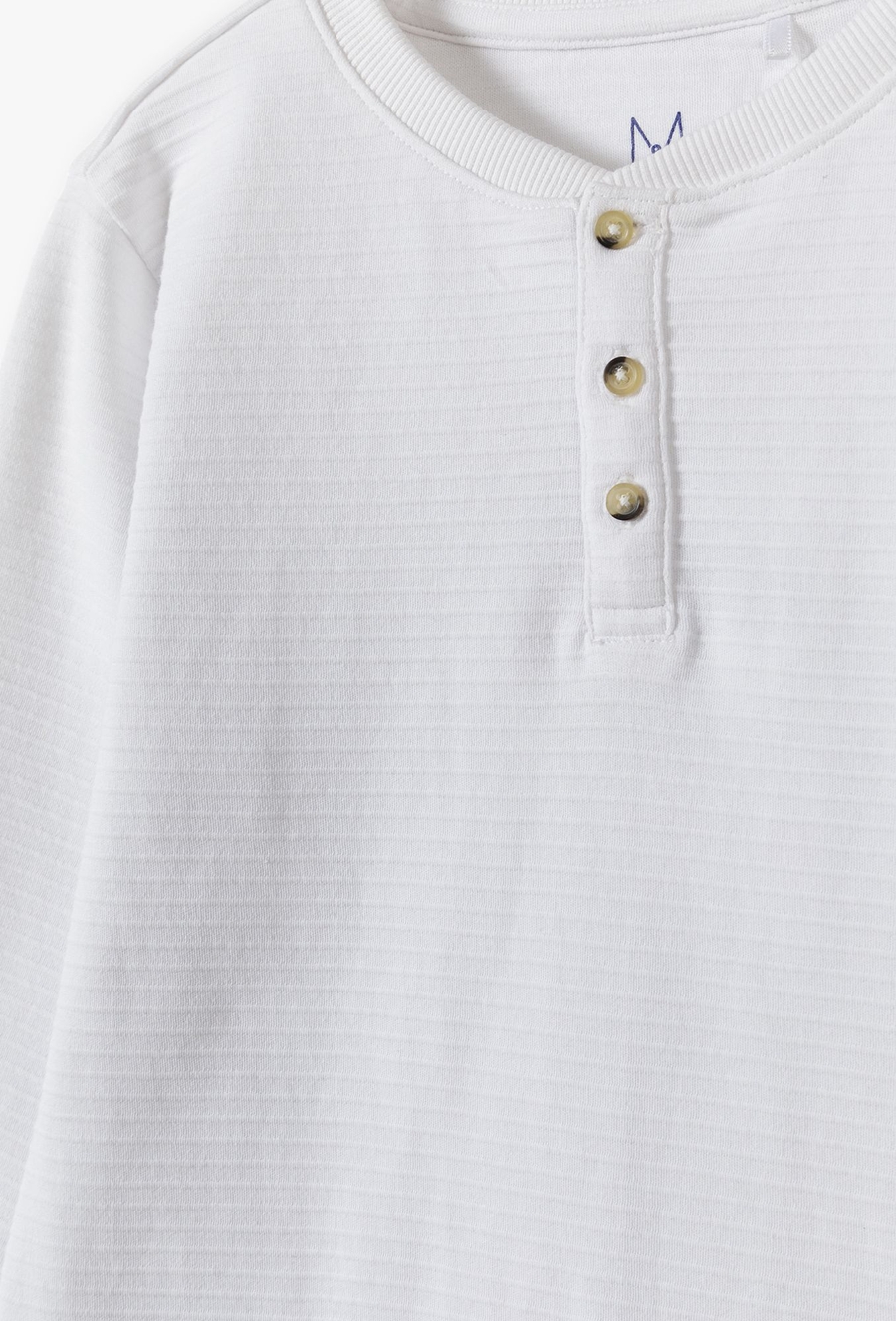 Biała dzianinowa bluzka z długim rękawem - Max&Mia