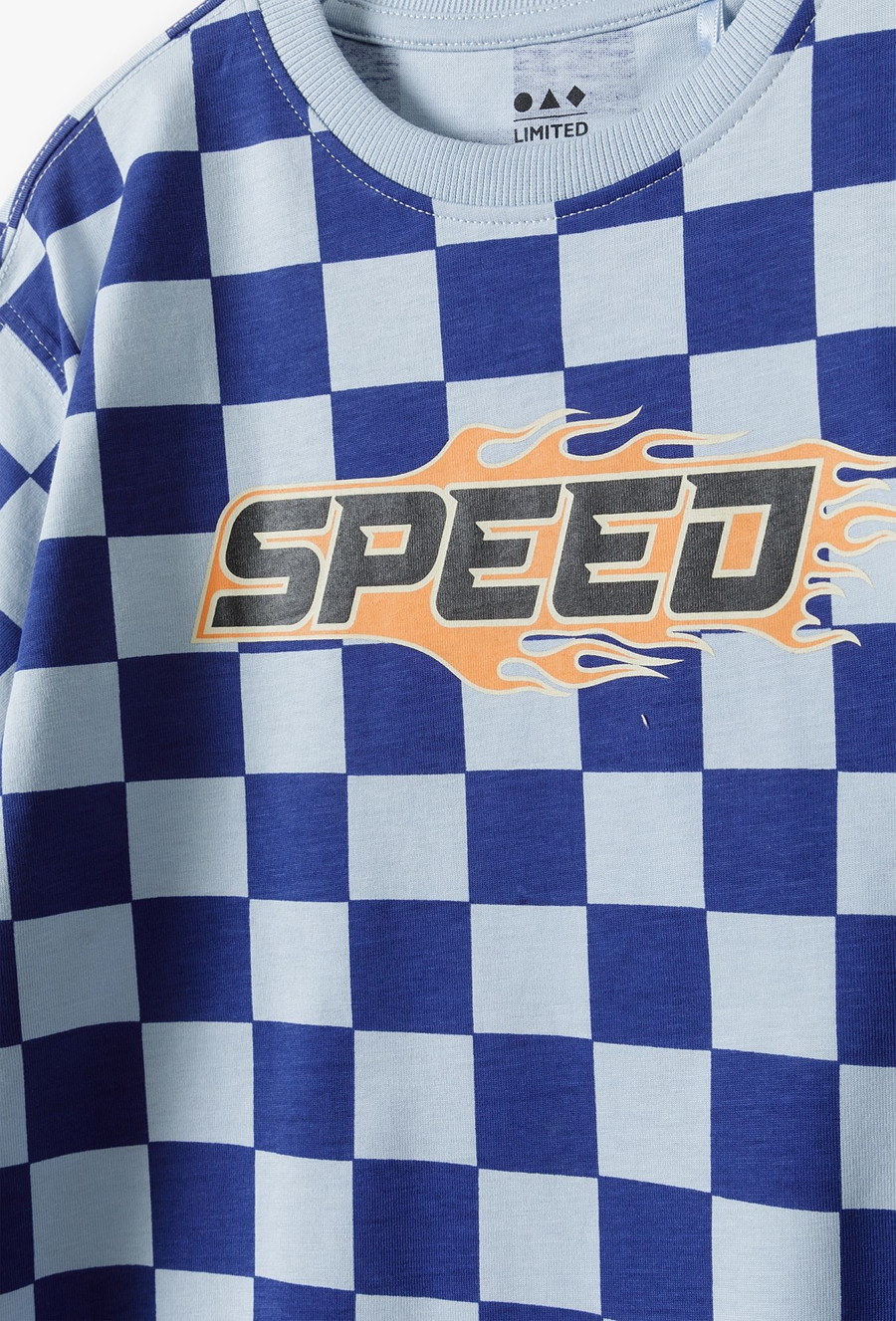 T-shirt chłopięcy w szachownice