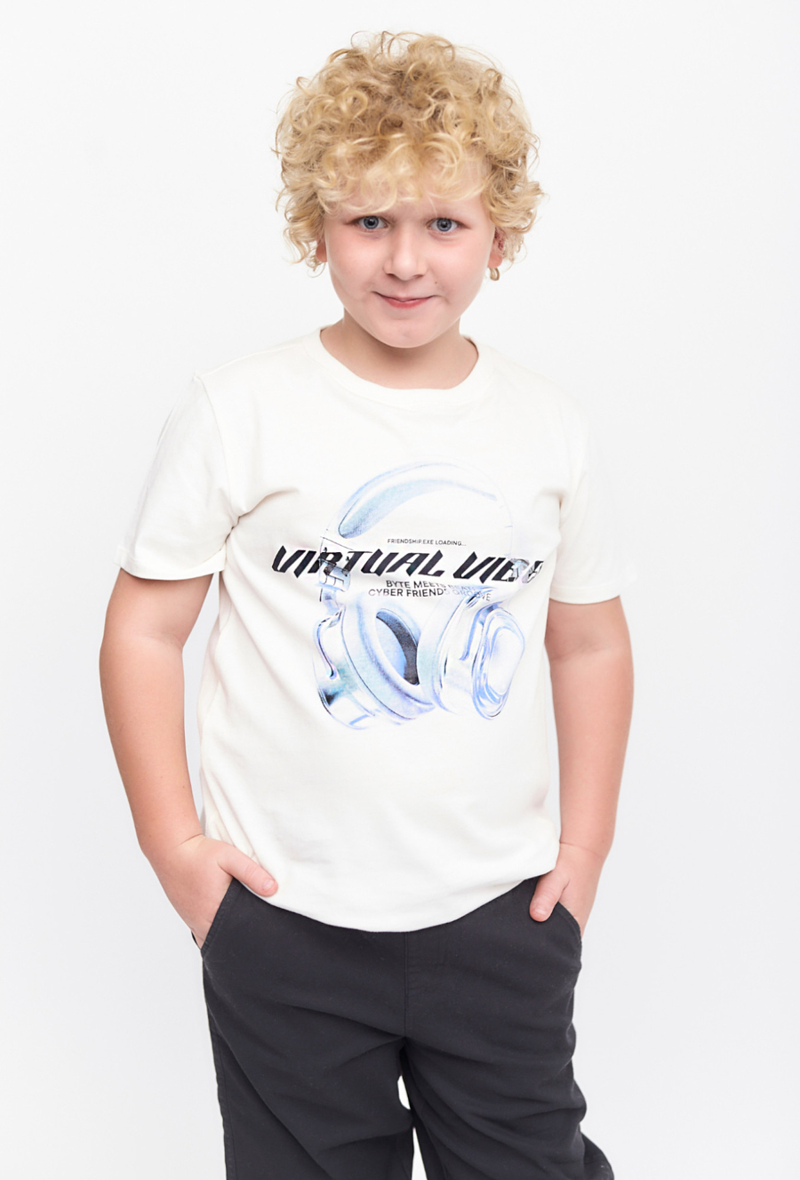 T-shirt dla chłopca - Virtual Vibes - Lincoln&Sharks