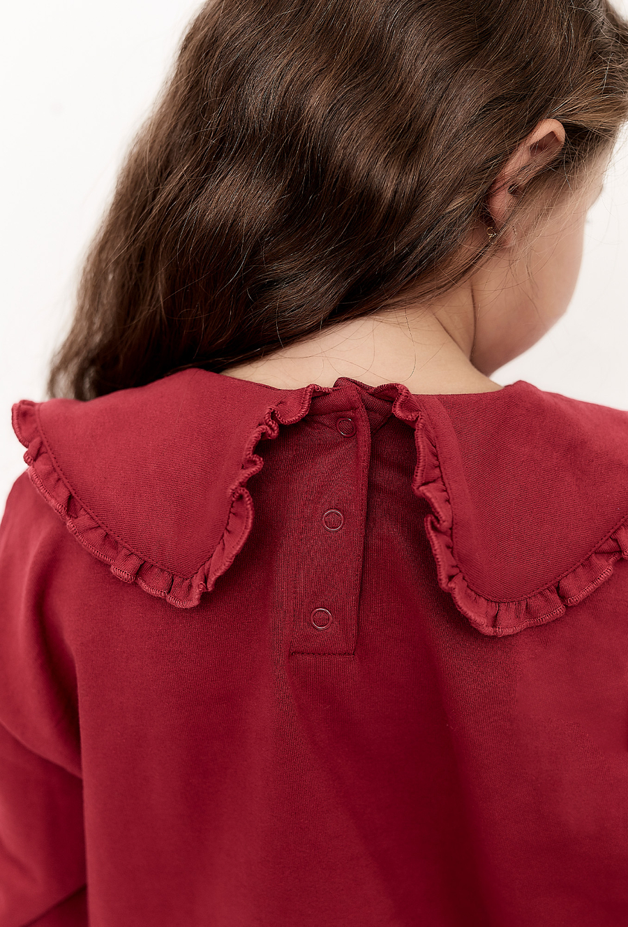 Bordowa bluza z kołnierzem