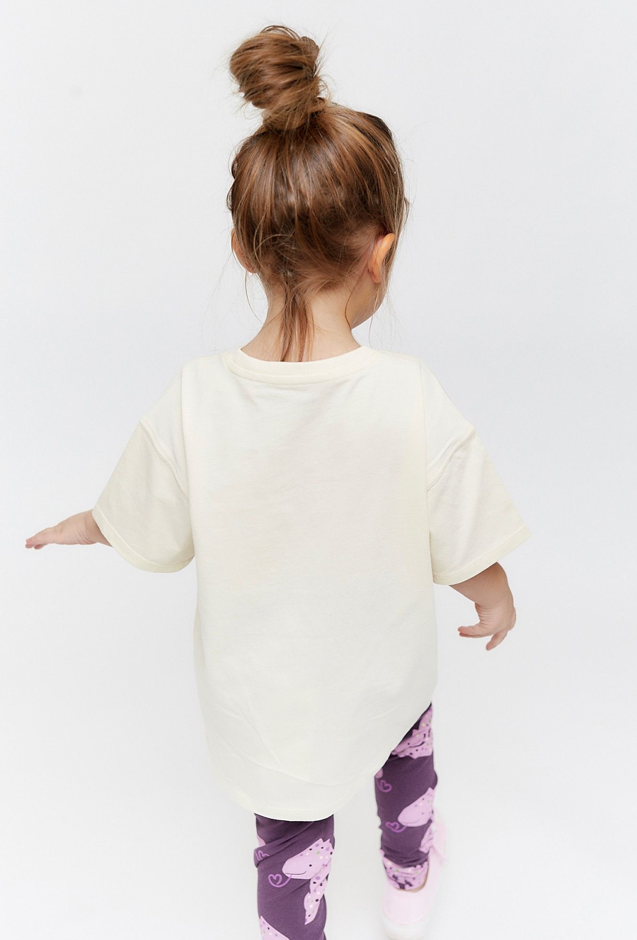 T-shirt oversize z nadrukiem kameleona