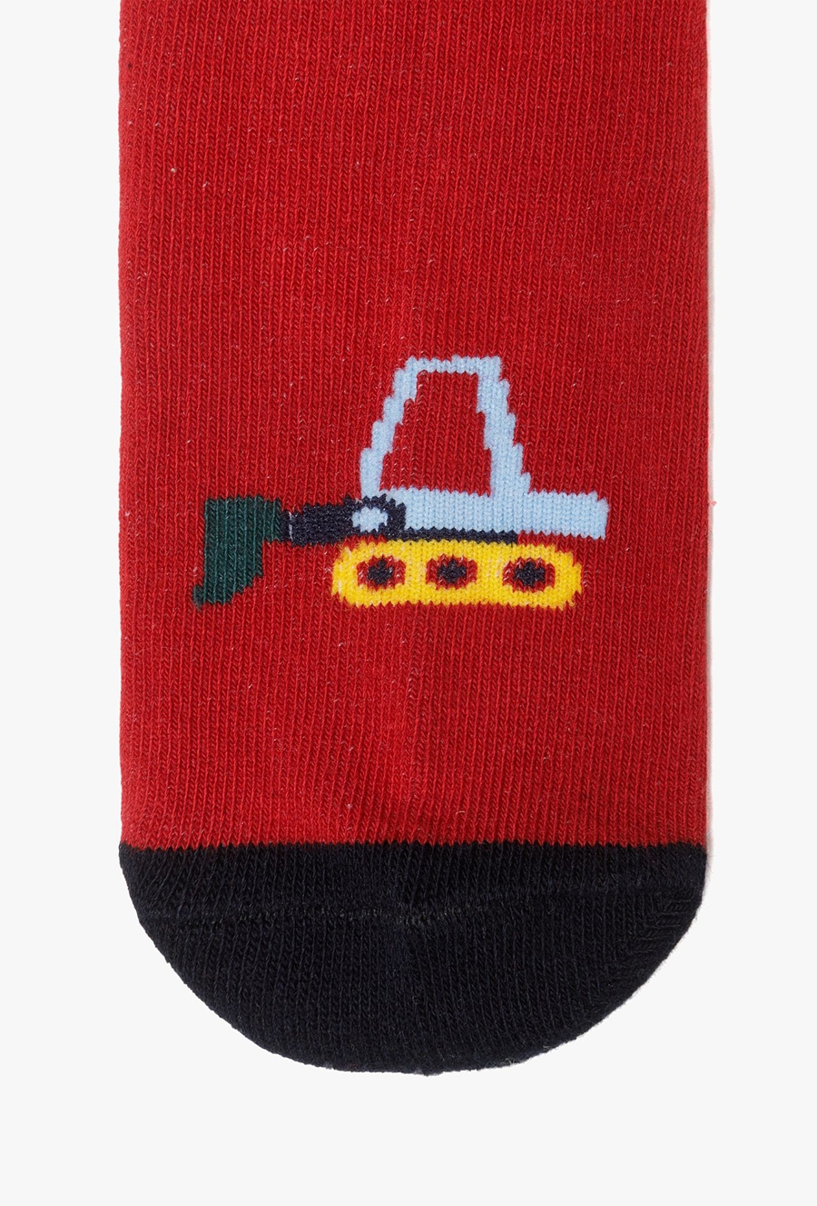 Kolorowe skarpetki chłopięce w autka 3-pak - antypoślizgowe
