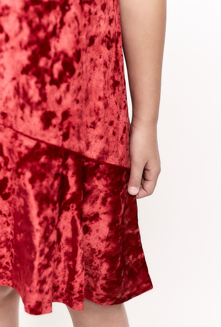 Czerwona sukienka z ótkim rękawem