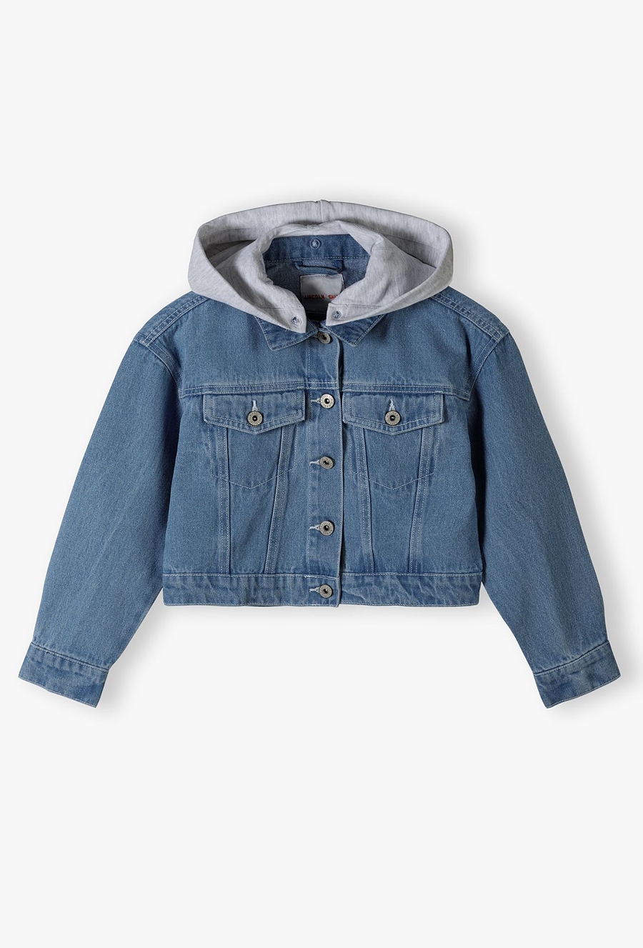 Jeansowa kurtka z odpinanym kapturem | Lincoln&Sharks