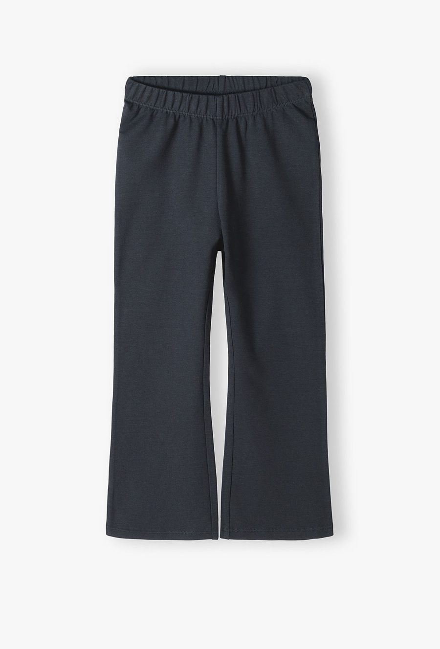 Spodnie dziewczęce z flare - czarne