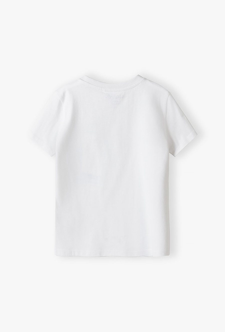 Bawełniany biały t-shirt z dzianiny - Basic - Lincoln&Sharks