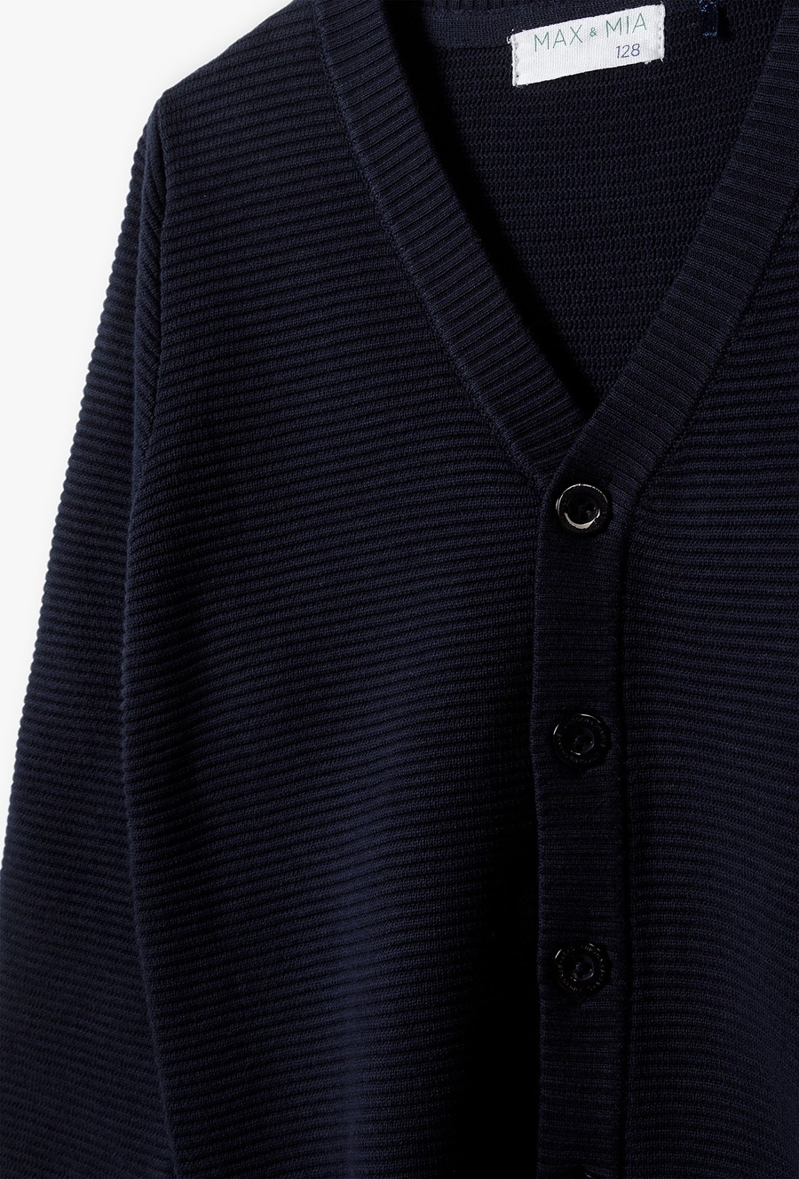 Granatowy sweter dla chłopca - rozpinany - Max&Mia