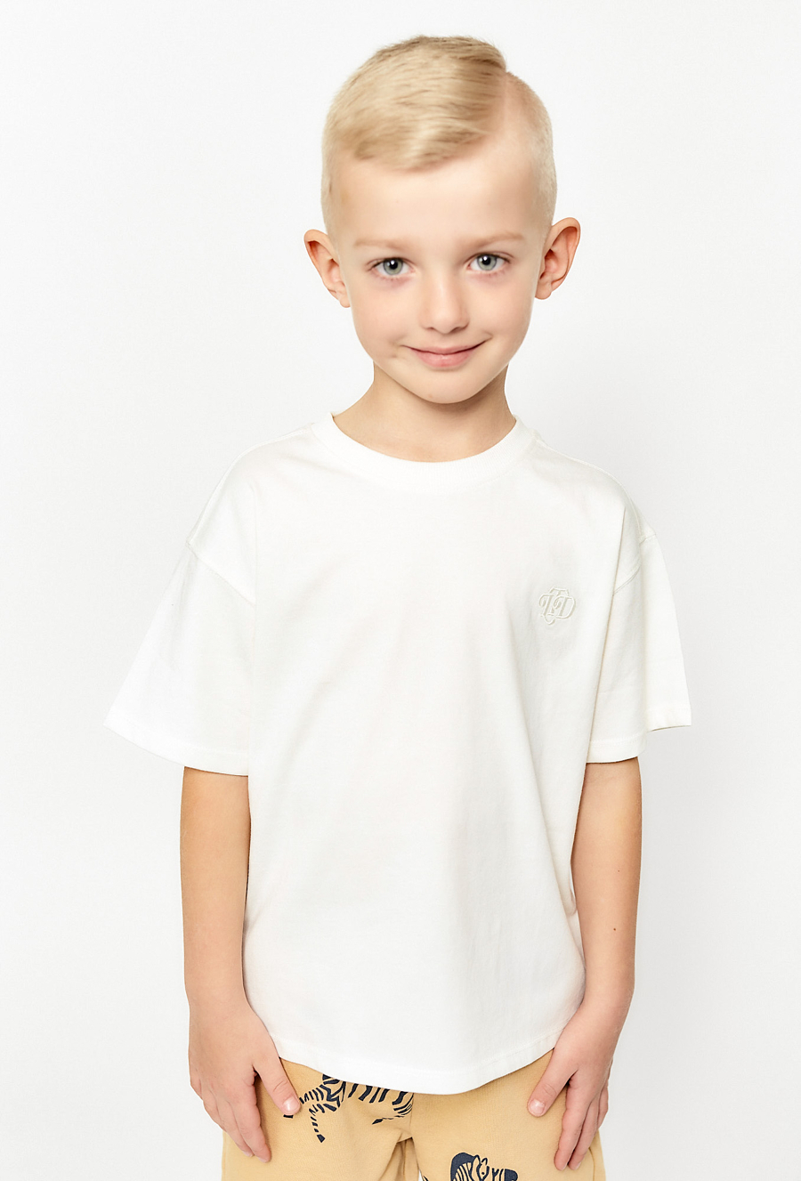 2-pak chłopięcych t-shirtów - biały i szary