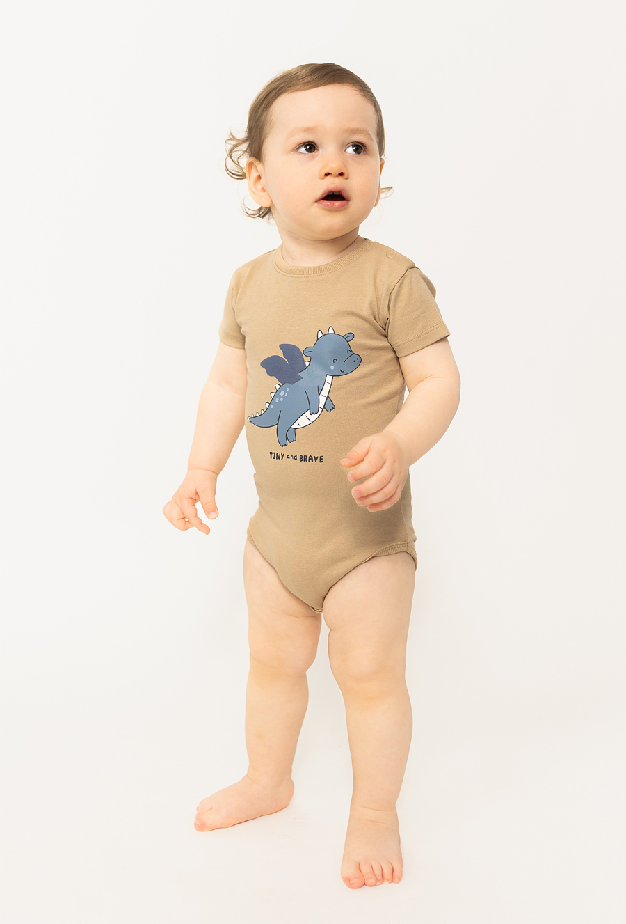 Body z ótkim rękawem i nadrukiem