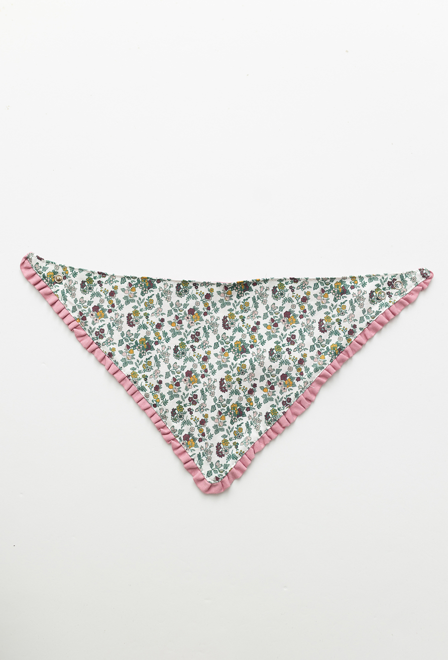 Dziewczęca chustka bawełniana z falbanką – kwiaty.