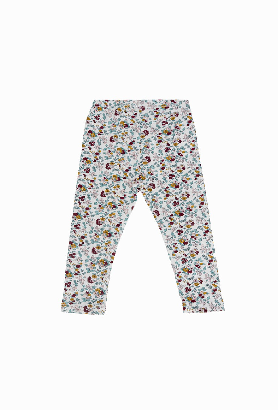 Komplet niemowlęcy: bluza z haftem i legginsy w kwiaty.