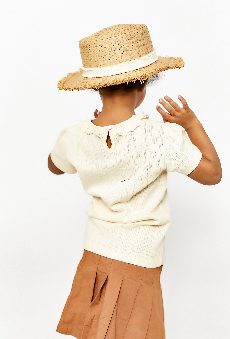 Koszulka dziewczęca z falbanką