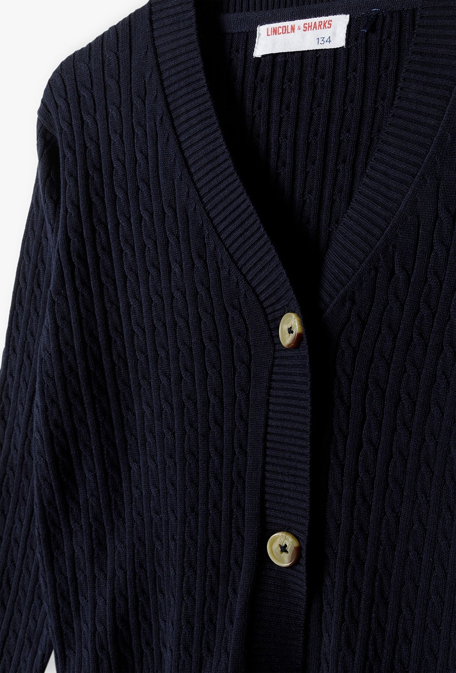 Granatowy kardigan rozpinany dla dziewczynki