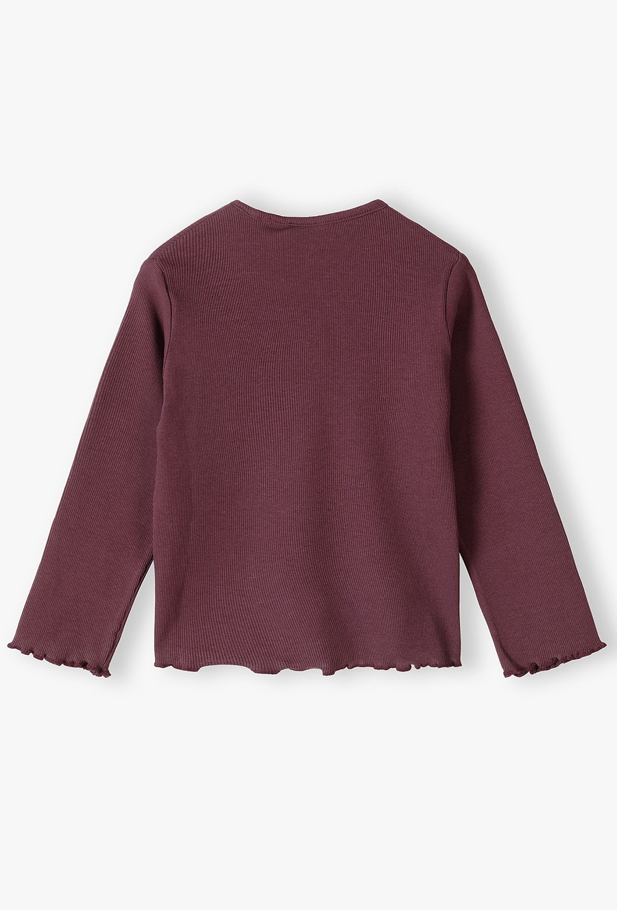 Bluzka dziewczęca w prążki - bordowa - 510.15.