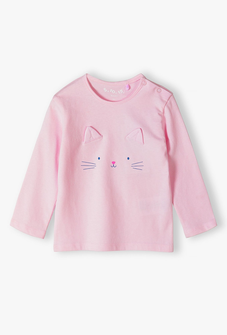 Różowa bluzka niemowlęca z długim rękawem