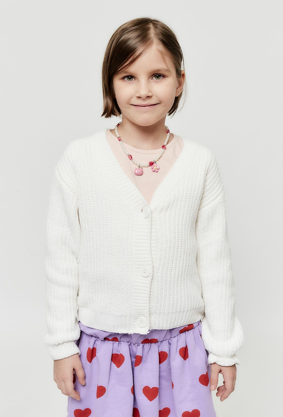 Rozpinany sweter dziewczęcy