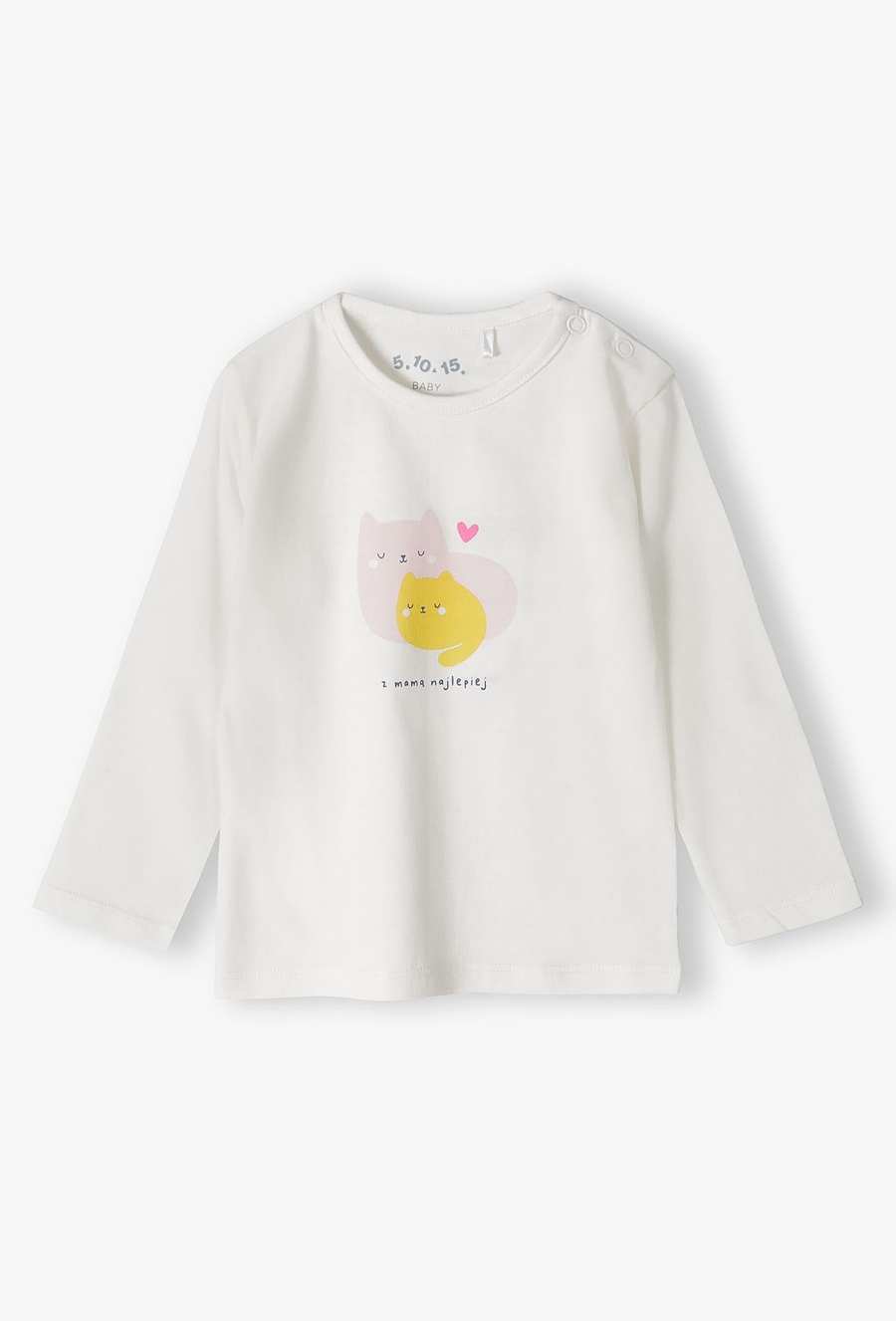 Bawełniana bluzka niemowlęca z długim rękawem