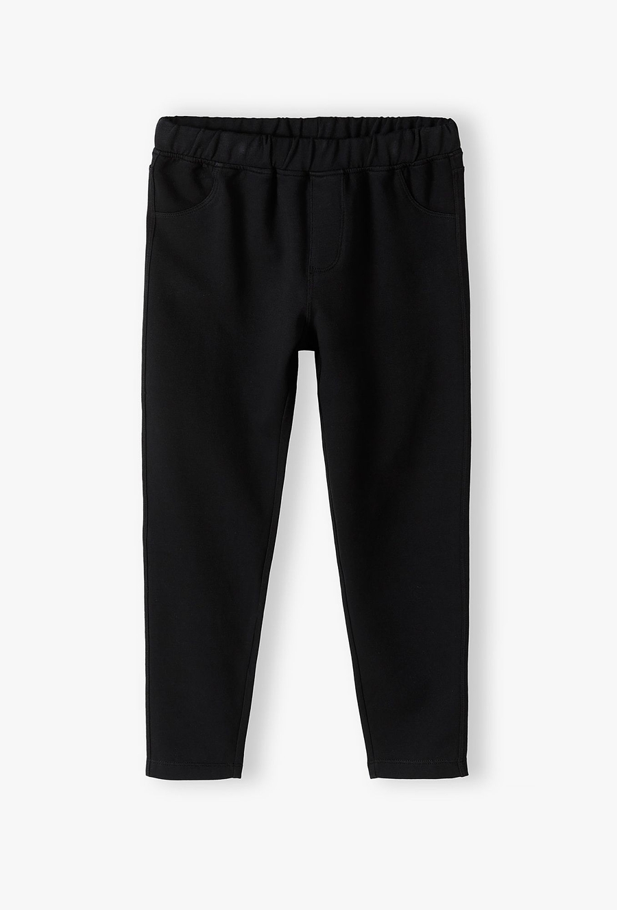 Czarne ocieplane spodnie - treginsy dla dziewczynki - 510.15.