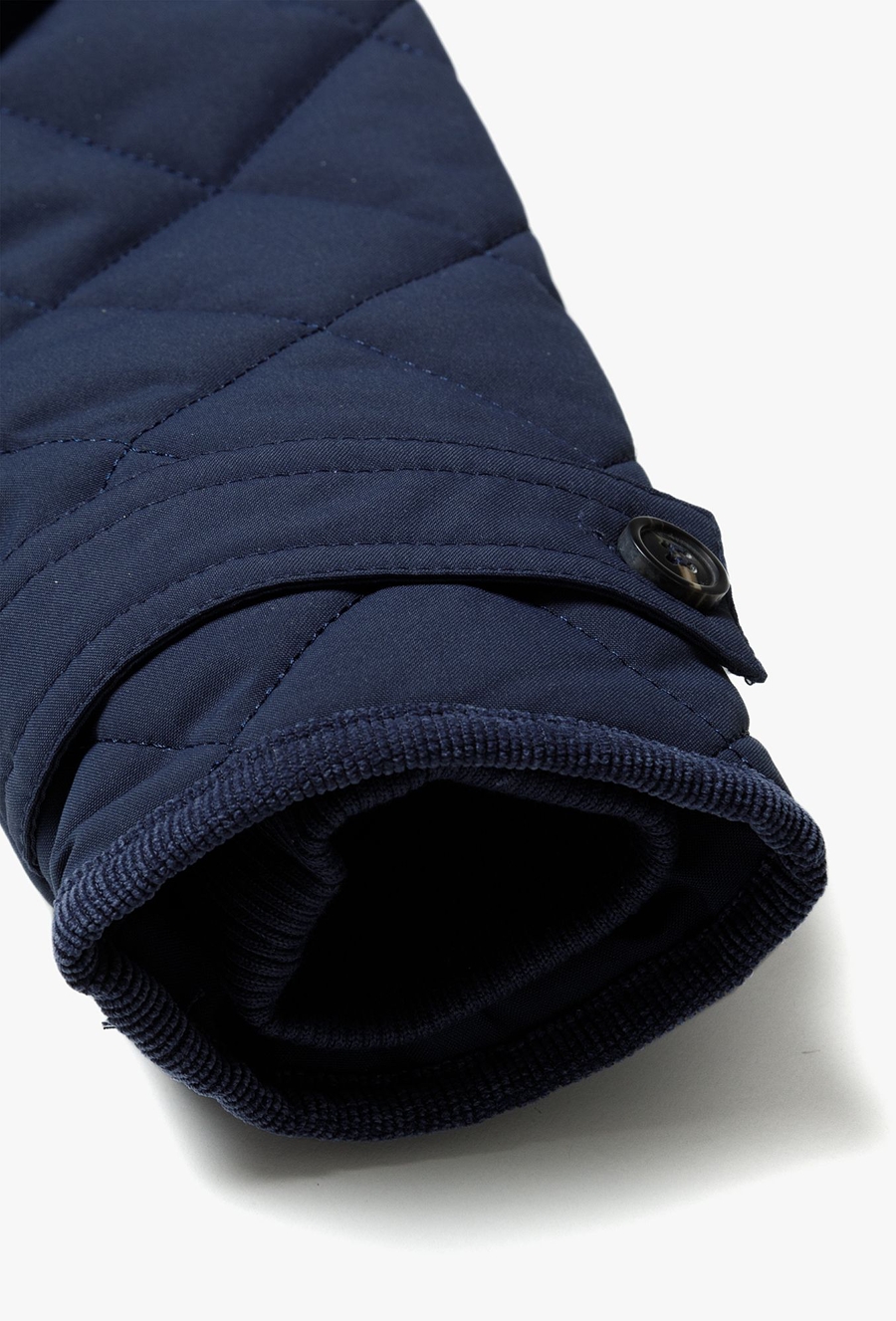 Granatowa pikowana kurtka przejściowa dla chłopca - 510.15.