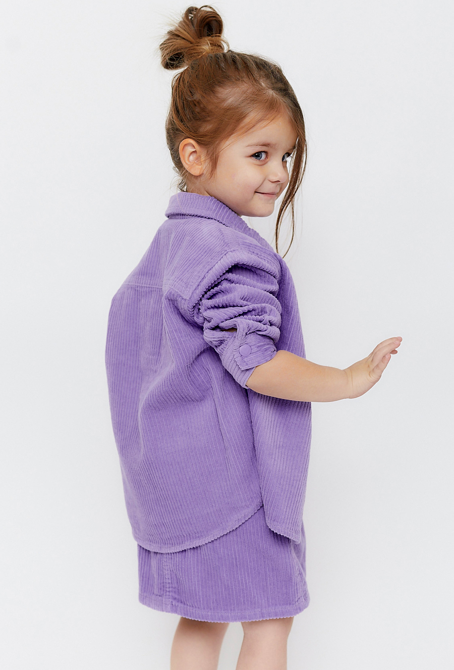 Fioletowa koszula rozpinana dla małej dziewczynki - 510.15.