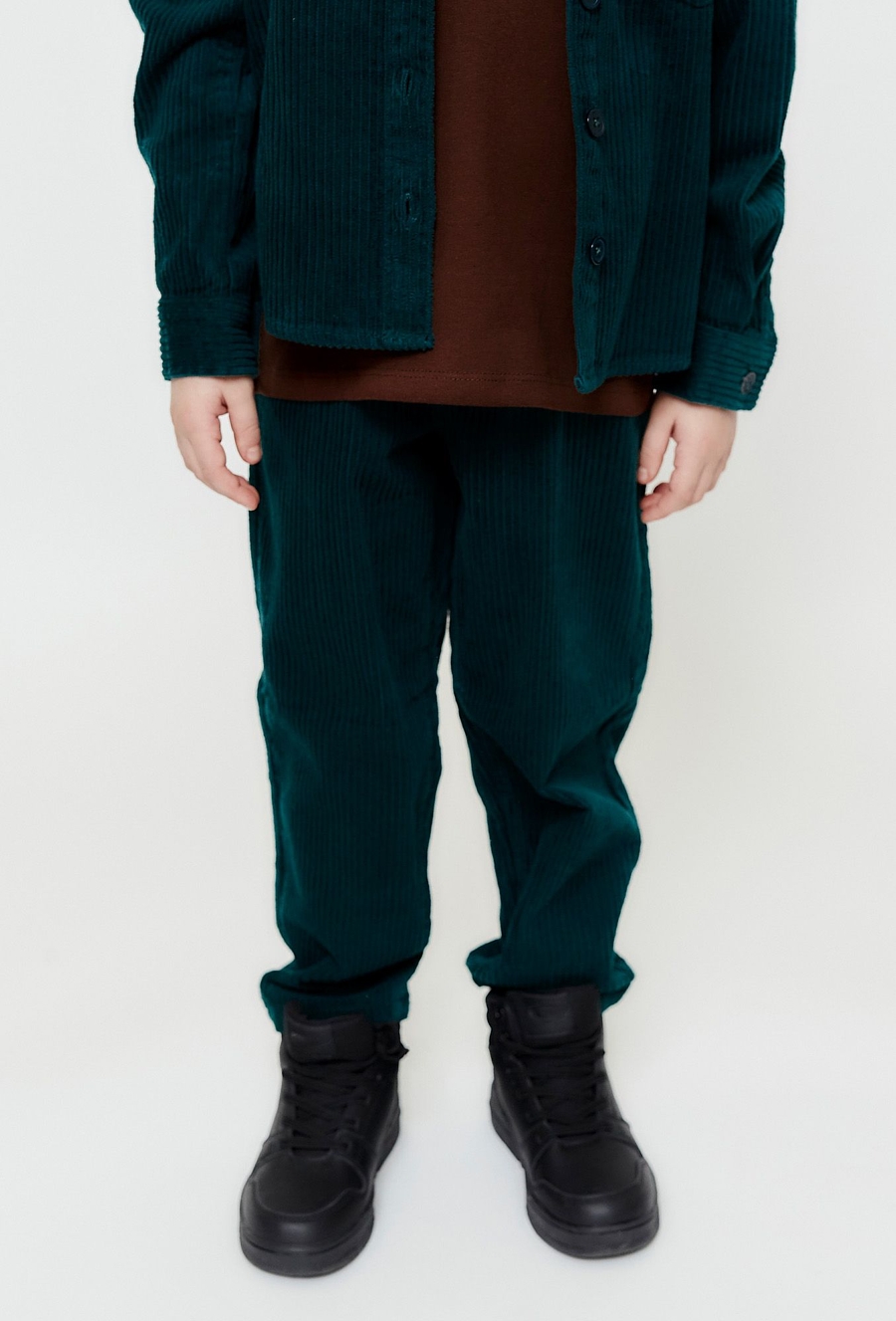 Zielone spodnie sztruksowe dla chłopca