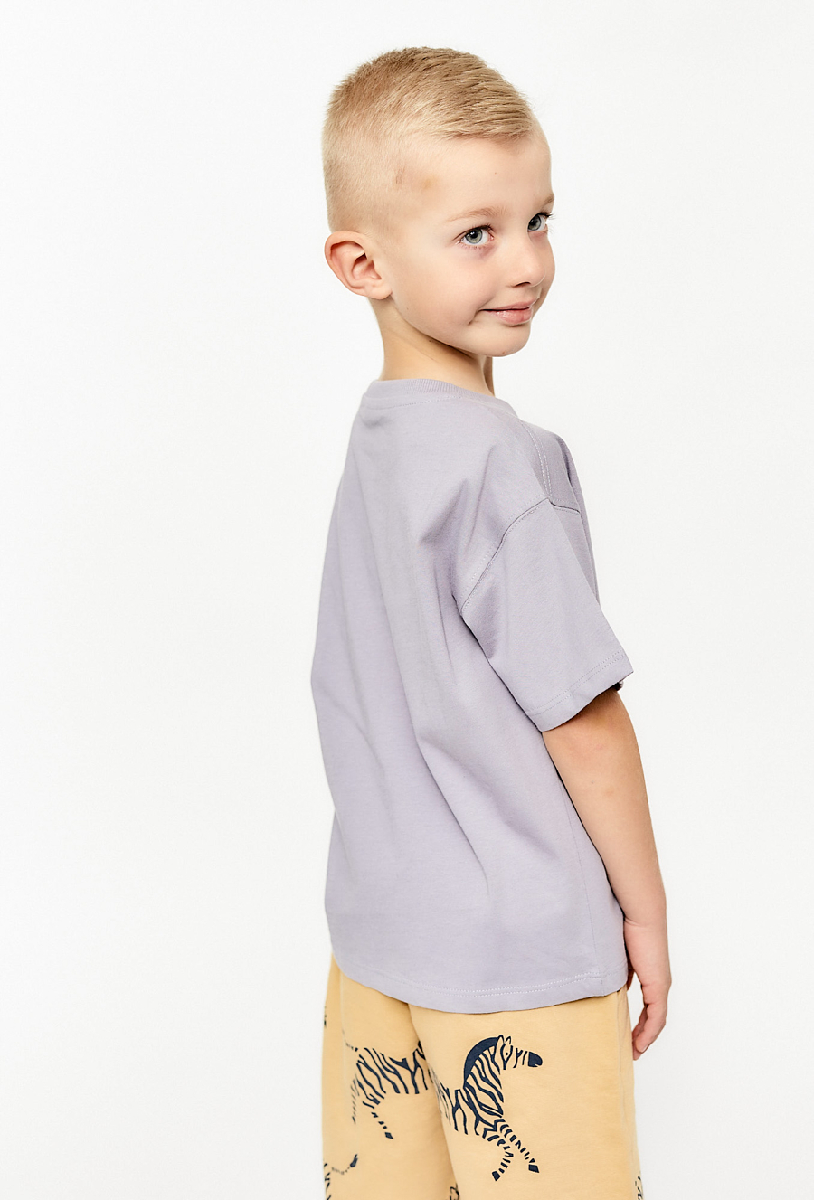 2-pak chłopięcych t-shirtów - biały i szary