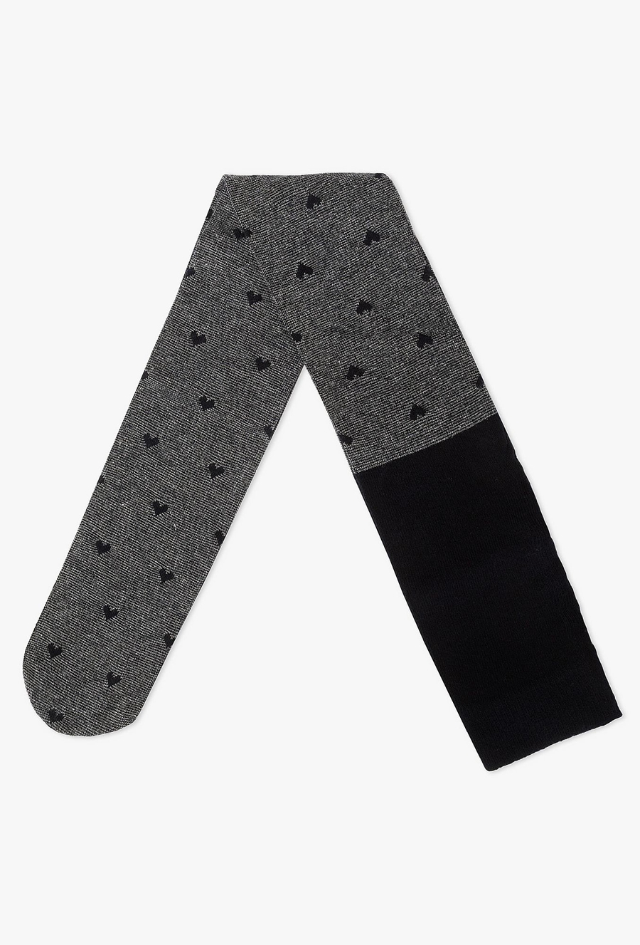 Rajstopy dla dziewczynki - czarne w serduszka 510.15.