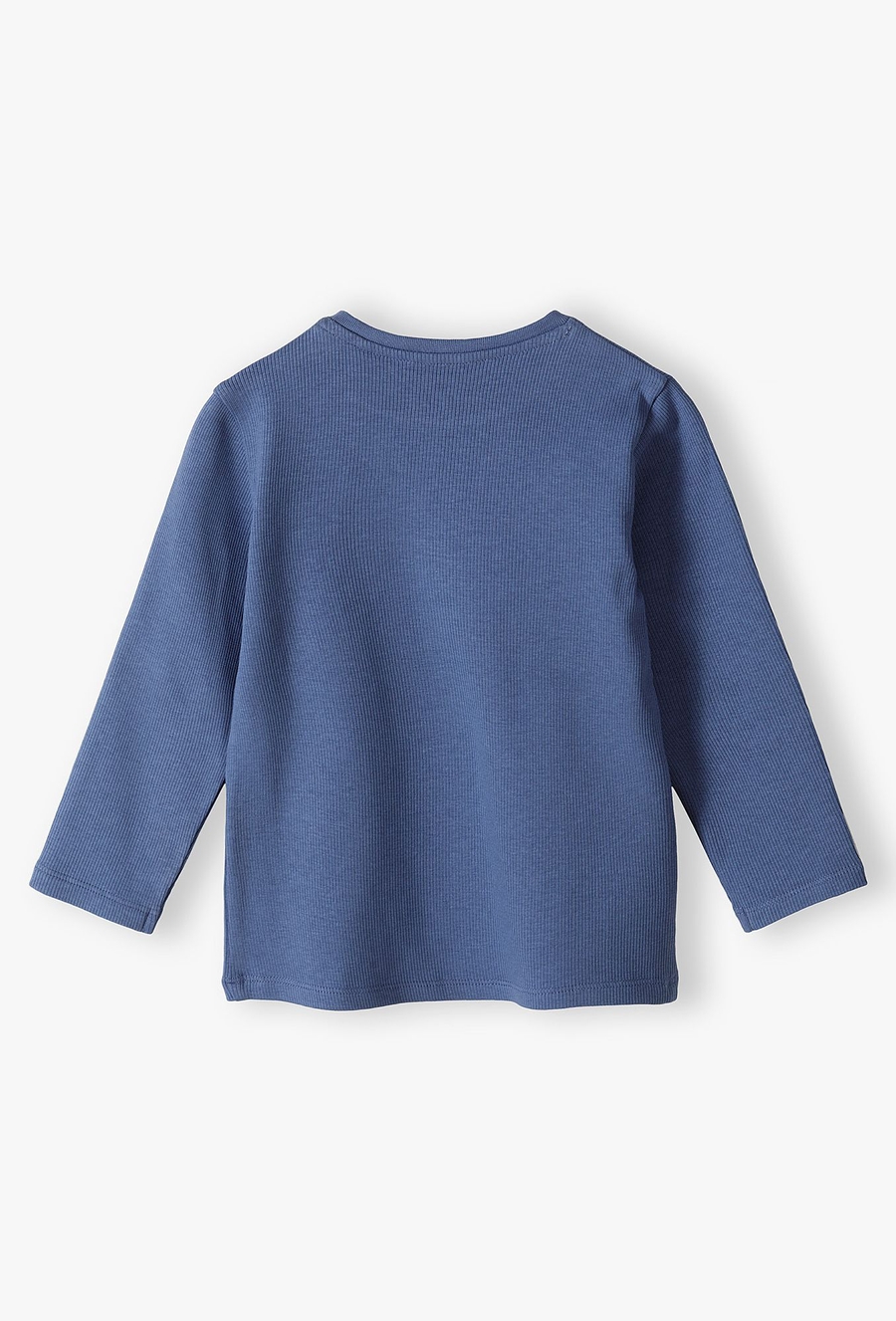 Niebieska prążkowana bluzka niemowlęca z długim rękawem