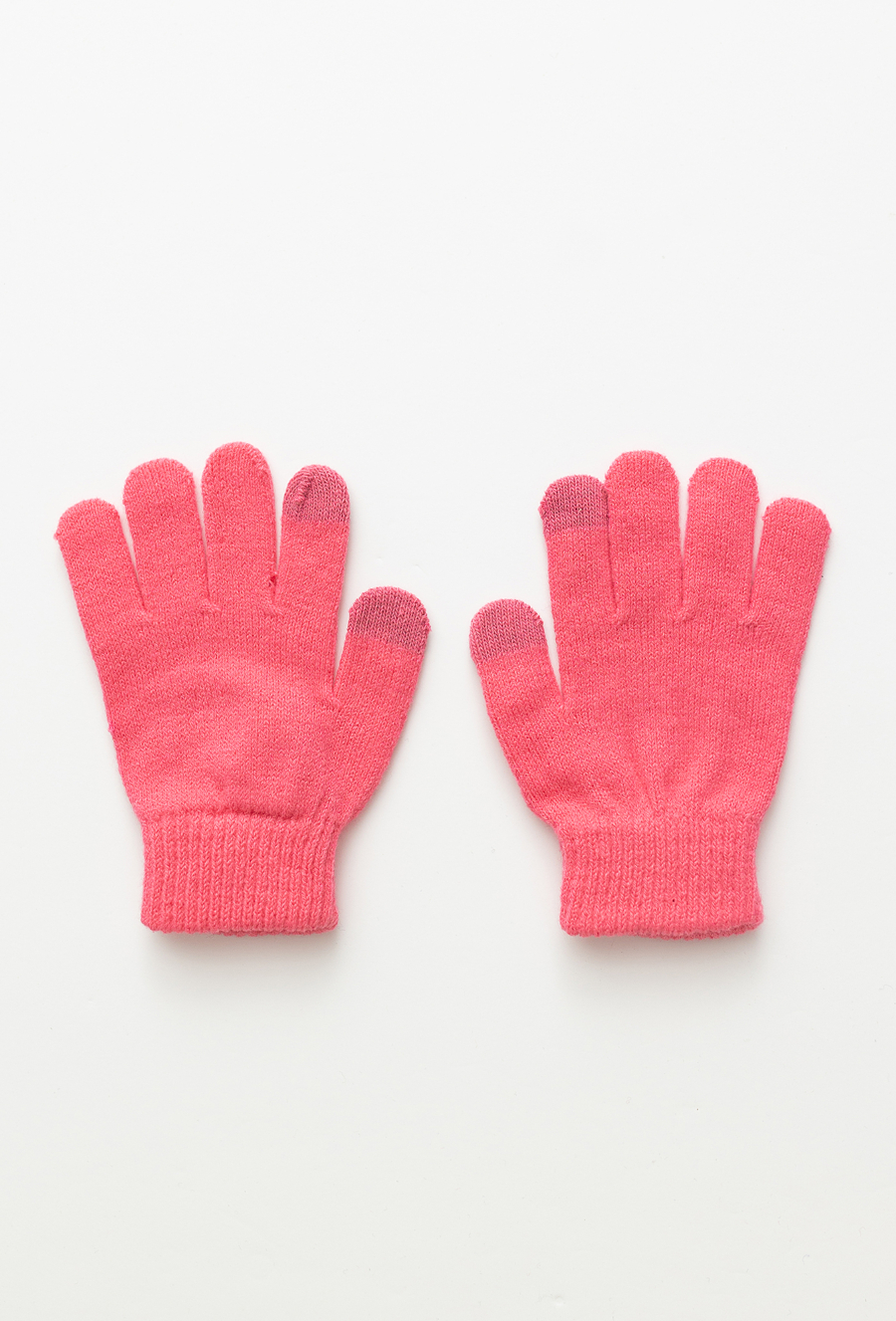 Różowe rękawiczki polarowe