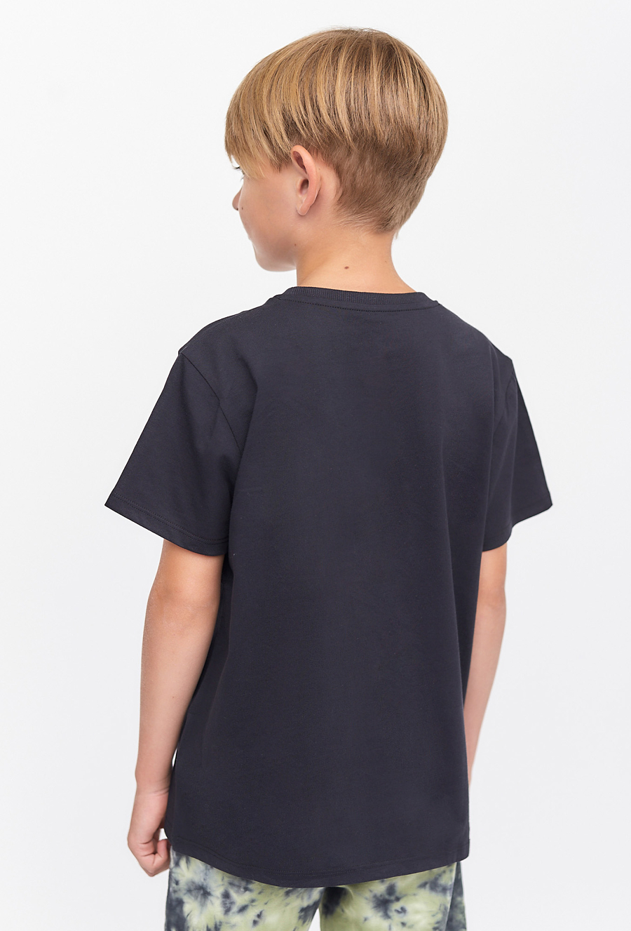 Czarny bawełniany t-shirt chłopięcy z kieszonką - Lincoln&Sharks